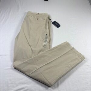 Polo Ralph Lauren Pants Mens 42x34 Beige Khakis Classic Fit Pleated NEW